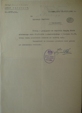  Chełmek Zarząd Gminny pow. Chrzanów 1946 r