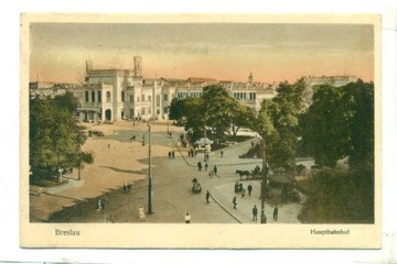 Wrocław Breslau Dworzec Hauptbahnhof 1927 r