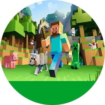 OPŁATEK NA TORT MINECRAFT GRA POSTAĆ 