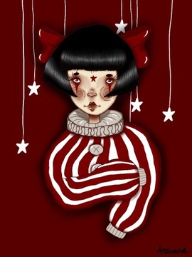 Plakat A3 dziewczyna clown