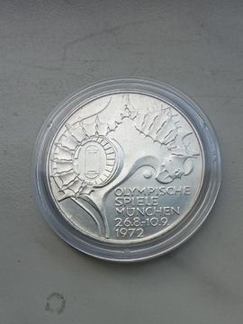 Niemcy 10 marek 1972 r Olimpiada srebro 