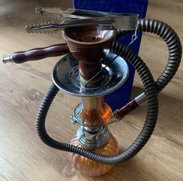 Shisha/fajka wodna brąz + szczypce