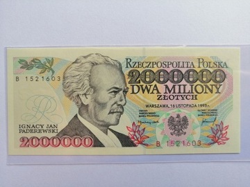 2000000 ZŁOTYCH 1993 stan UNC seria B