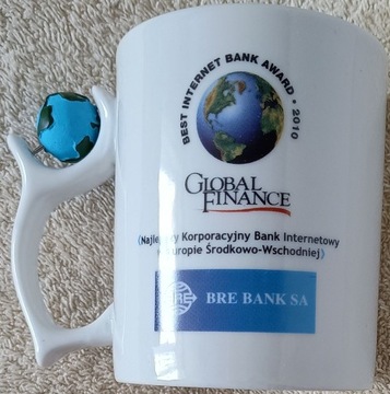 Kolekcjonerski kubek BRE Bank Best Internet Bank Award 2010 Global Finance