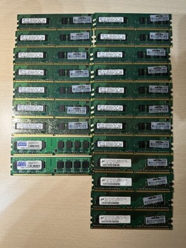 Pamięć RAM DDR 2 512MB/1GB zestaw 21 szt. Samsung