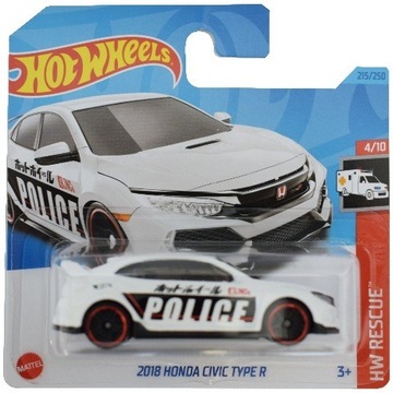 Hot Wheels 2018 Honda Civic Typer R Police