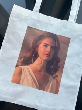 biała torba tote bag Lana Del Rey