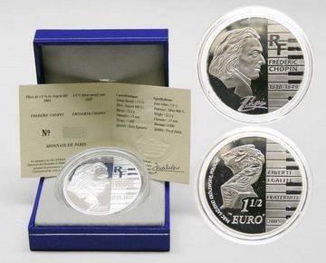 Moneta  F.CHOPIN .SILVER 2005r Ag.