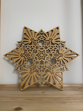 Drewniana ozdoba DIY Mandala gwiazda