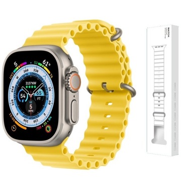 PASEK OCEAN DO APPLE WATCH 42/44/45/49mm ŻÓŁTY