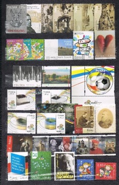 Rocznik 2012**, komplet: 30 znaczków i 10 bloków
