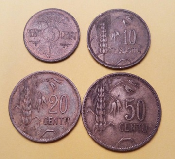 Zestaw monet Litwa rok 1925