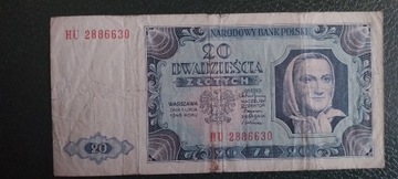 20 złotych 1948 seria HU