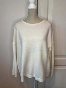 Biały sweter canda C&A XL alpaka plus size 52