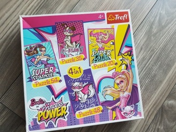 Trefl Puzzle Barbi  Princess POWER 4 w 1 Super