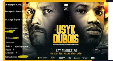 Bilety wstępu Usyk Vs Dubois - trybuna środek 