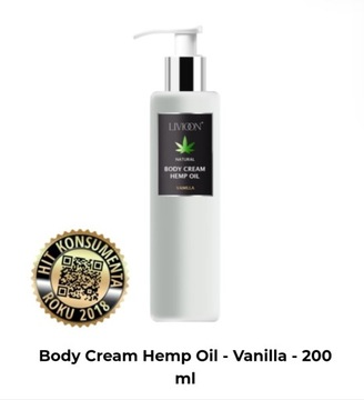 Body Cream Hemp Oil - Vanilla - 200 ml