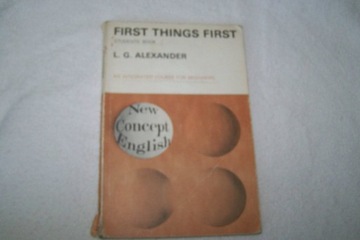 Alexander First things first