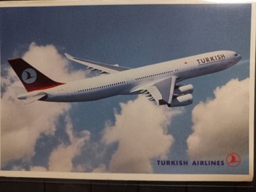 Pocztówka Turkish Airlines Airbus A340