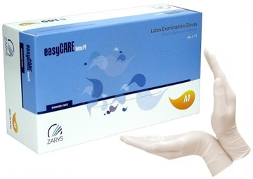 Rękawice easy care latex M 100 sztuk promocja