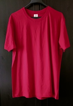NOWY T-shirt czerwona koszulka męska r. XL