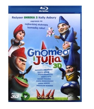 GNOMEO I JULIA 3D blu-ray, nowe folia