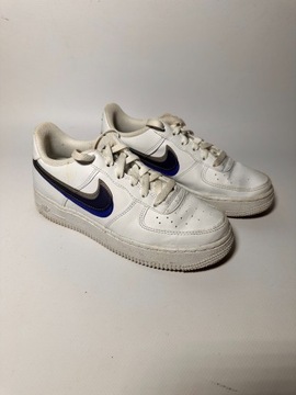 Nike Air Force 1 Low Impact Next Nature Double Swoosh White Black Blue 