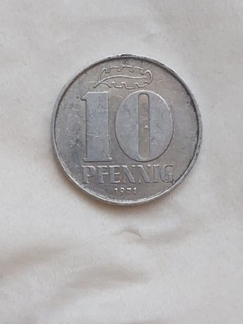 127 Niemcy - NRD 10 fenigów, 1971