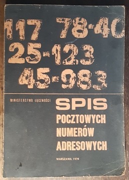 Spis Pocztowych Numerów Adresowych 1974