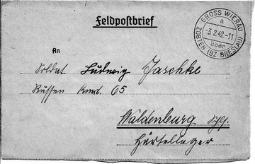 Feldpost, Wiry k/ Świdnicy, 1942 rok (Gross Wierau