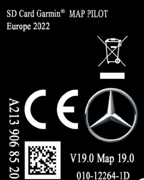 MAPA Garmin Map Pilot V19 EU 2022/23 A213 MERCEDES