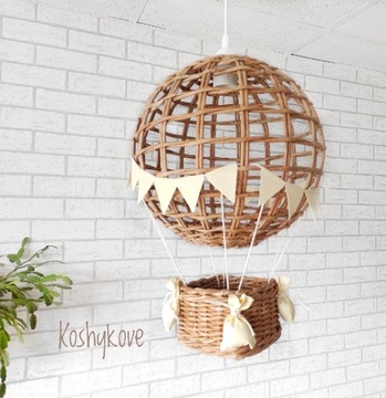 Lampa balon natur kremowy