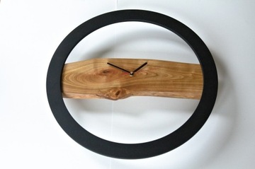 Drewniany zegar ścienny, drewno czereśniowe