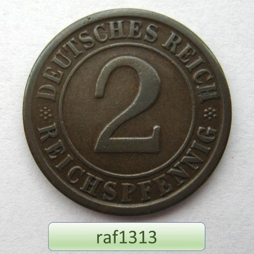 Niemcy - 1924 - 2 pfennig A