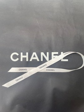 Chanel-oryginalna wstążka biała dł.60x1,5cm