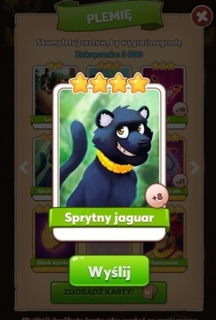 Karta Coin Master Sprytny Jaguar