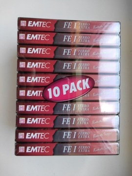 Kaseta audio EMTEC 90 ferro extra  10 sztuk folia