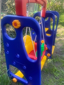 Plac zabaw dla dzieci drabinka hustawka kosz do gry w pilke Castway