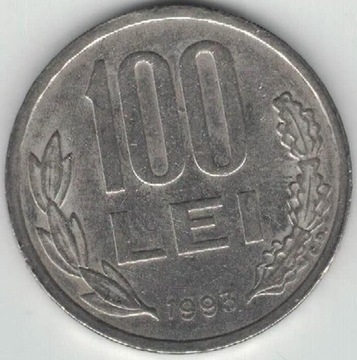 Rumunia 100 lei lejów 1993 29,1 mm