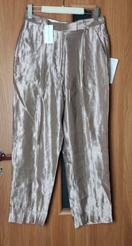 Dries Van Noten spodnie chino z wysokim stanem i szerokimi nogawkami