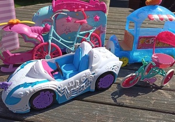Barbie enchantimals my little pony pojazdy