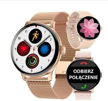Smart watch Rozmowy,zegarek Polskie menu (6&)