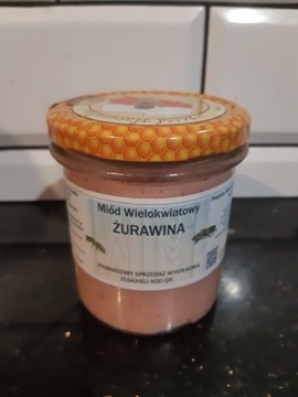 Miód Żurawina smakowy kremowany 0,4 kg