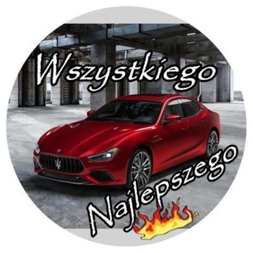 OPŁATEK NA TORT MASERATI AUTO LOGO ZNAK 18 30 40 