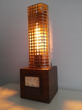 Lampka nocna industrialna loftowa lampa handmade