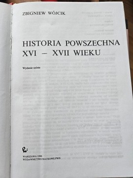 Z. Wójcik; Historia Powszechna XVI - XVII wieku