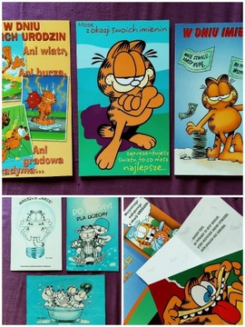 6 kartek pocztowych z Garfieldem bez obiegu czyste