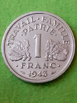 1 FRANC 1943 FRANCJA