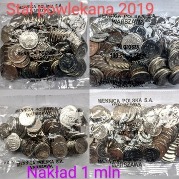 1 zł 50-20-10 gr 2019 stal powlekana 4 woreczki