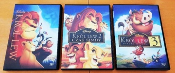 Król Lew 1-3 (DVD KOMPLET) PL wydania (nieużywane)